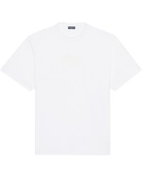 Balenciaga - T-Shirt mit leuchtendem Logo-Patch - Lyst