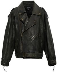 Balmain - Leren Jack - Lyst