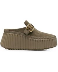 Chloé - Nama Buckle-Fastening Platform Mules - Lyst