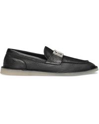 Dolce & Gabbana - Leather Loafer With Logo - Lyst