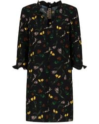 Marni - Floral-Print Ruffled Mini Dress - Lyst