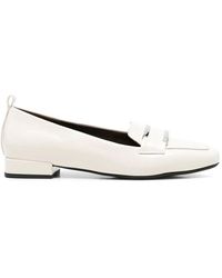SERGIO MORETTI FIRENZE - Metal-Plaque Square-Toe Loafers - Lyst