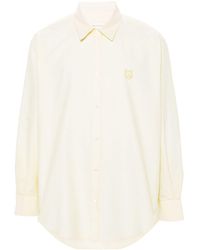 Maison Kitsuné - Katoenen Overhemd Met Geborduurde Vossenkop - Lyst