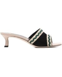 Manolo Blahnik - 50Mm Marebis Embroidered Sandals - Lyst