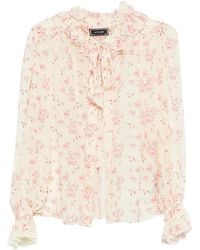 Styland - Blouse Met Ruches En Bloemenprint - Lyst
