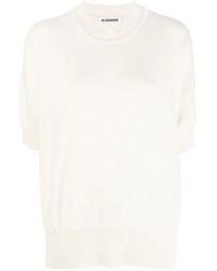Jil Sander - Short-Sleeve Cashmere Top - Lyst
