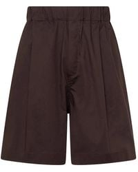 Laneus - Elasticated-Waist Patch-Pocket Bermuda Shorts - Lyst
