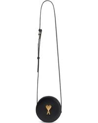 Ami Paris - Runde Schultertasche Mit Logo-Schild - Lyst