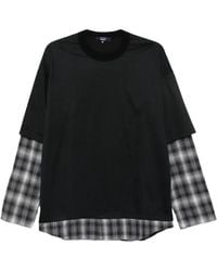 Comme des Garçons - Double-Layer Check-Print T-Shirt - Lyst