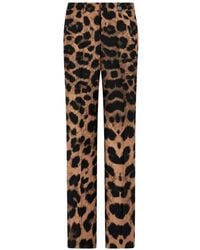 Philipp Plein - Straight Broek Met Luipaardprint - Lyst