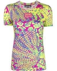Versace Jeans Couture - Printed Cotton T-Shirt - Lyst