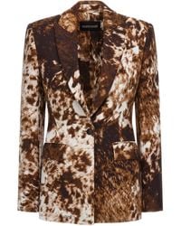 Roberto Cavalli - Cow-Print Single-Breasted Blazer - Lyst