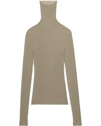 Ami Paris - High-Neck Ribbed-Knit Jumper - Lyst