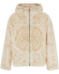 CASABLANCA - Patterned Faux-Fur Hooded Jacket - Lyst