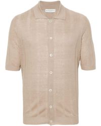 Ballantyne - Striped Linen Short-sleeved Shirt - Lyst