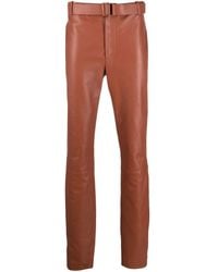 Off-White c/o Virgil Abloh - Lea Buckled Leather Trousers - Lyst