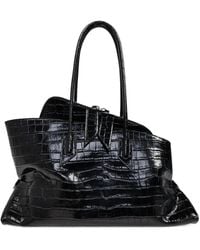 The Attico - Borsa Tote 'La Passeggiata Medium' Nera - Lyst