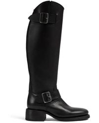 DSquared² - Logo-Debossed Leather Boots - Lyst