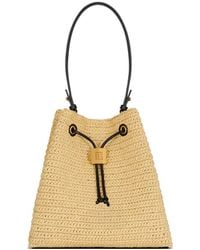 Balmain - Pulse Rucksack Aus Häkelstrick Und Leder - Lyst