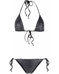 Philipp Plein - Crystal-embellished Monogram Bikini - Lyst