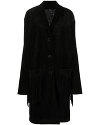 R13 - Abrigo Con Flecos Y Botones - Lyst