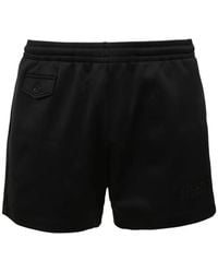 MM6 by Maison Margiela - Logo-Embroidered Elasticated Shorts - Lyst