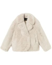 Twinset - Abrigo Corto De Pelo Artificial - Lyst