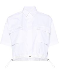 Sacai - Thomas Mason Cropped Shirt - Lyst