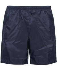 Prada - Bañador con placa del logo - Lyst