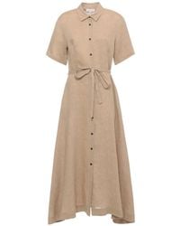 Antonelli - Belted Button-Down Midi Dress - Lyst