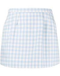 RED Valentino - Gingham-Check Mini Skort - Lyst