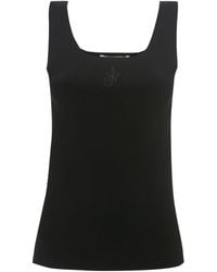 JW Anderson - Anchor-embroidered Square-neck Tank Top - Lyst