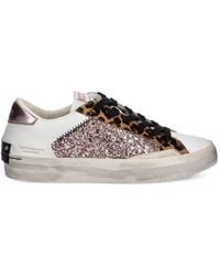 Crime London - Glitter-Embellishment Leopard-Print Sneakers - Lyst