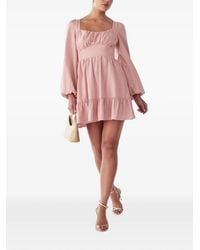 ST MRLO - Ruffled Long-Sleeve Mini Dress - Lyst