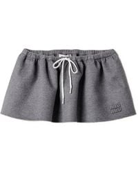 Miu Miu - Wool-Cashmere Mini Skirt - Lyst