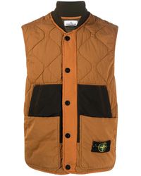 Stone Island - Compass-Patch Quilted Gilet - Lyst