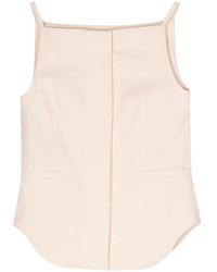 Loulou de Saison - Twill Square-Neck Top - Lyst