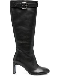Patrizia Pepe - 80Mm Buckle-Strap Leather Boots - Lyst