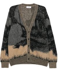 Laneus - Cárdigan De Punto De Intarsia Con Botones - Lyst
