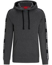 HUGO - Hoodie Mit Logo-Streifen - Lyst