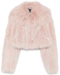 Patrizia Pepe - Cropped Fluffy Jacket - Lyst