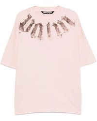 Palm Angels - Big Neck Logo Printed T-Shirt - Lyst