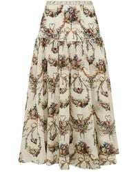 CAMILLA - Floral-Print Tiered Skirt - Lyst