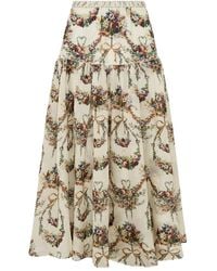CAMILLA - Falda a capas con estampado floral - Lyst