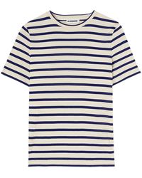 Jil Sander - Striped Cotton T-shirt - Lyst
