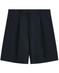 Emporio Armani - Pleated-Detail Tailored Shorts - Lyst