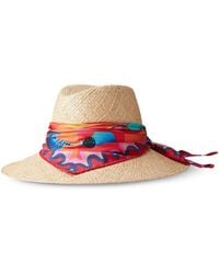 Maison Michel - Kate Scarf-Detail Sun Hat - Lyst