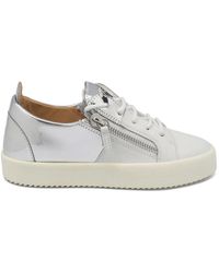Giuseppe Zanotti - Double Zip Leather Sneakers - Lyst