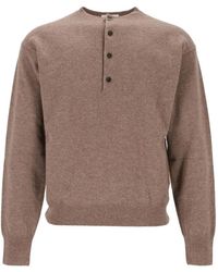 Grifoni - Button-Placket Sweater - Lyst