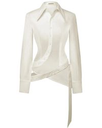 Stolen Stores - Asymmetric Wrap-Button Shirt - Lyst
